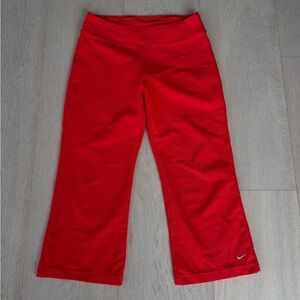 y2k Nike Orange Capri Leggings